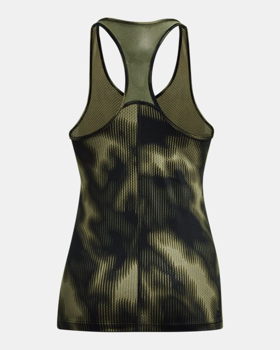 Women's HeatGear® Racer Print Tank, Green, pdpMainDesktop image number 5